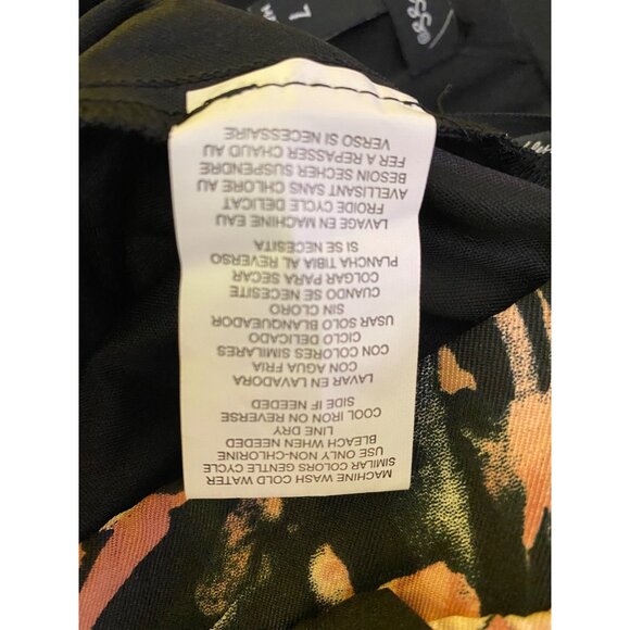 Floral A Line Skirt Black Blush Watercolor Print Size 7 Feminine Cute Boho Girly - Picture 8 of 8